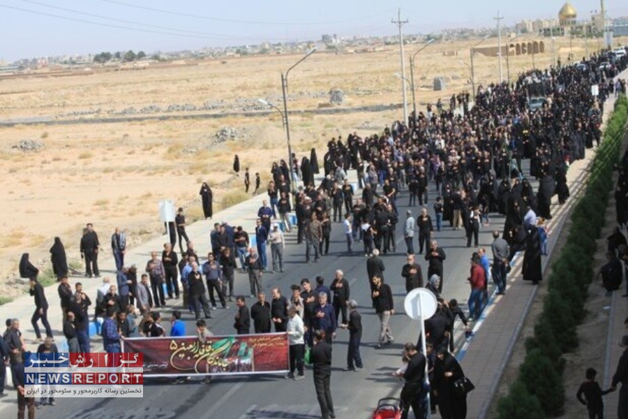 برپایی راهپیمایی کاروان عزاداران حسینی در یزد